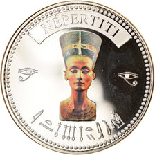 Egypt, Medal, Trésors d'Egypte, Nefertiti, History, MS(65-70), Copper-nickel