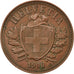 Coin, Switzerland, 2 Rappen, 1900, Bern, EF(40-45), Bronze, KM:4.2
