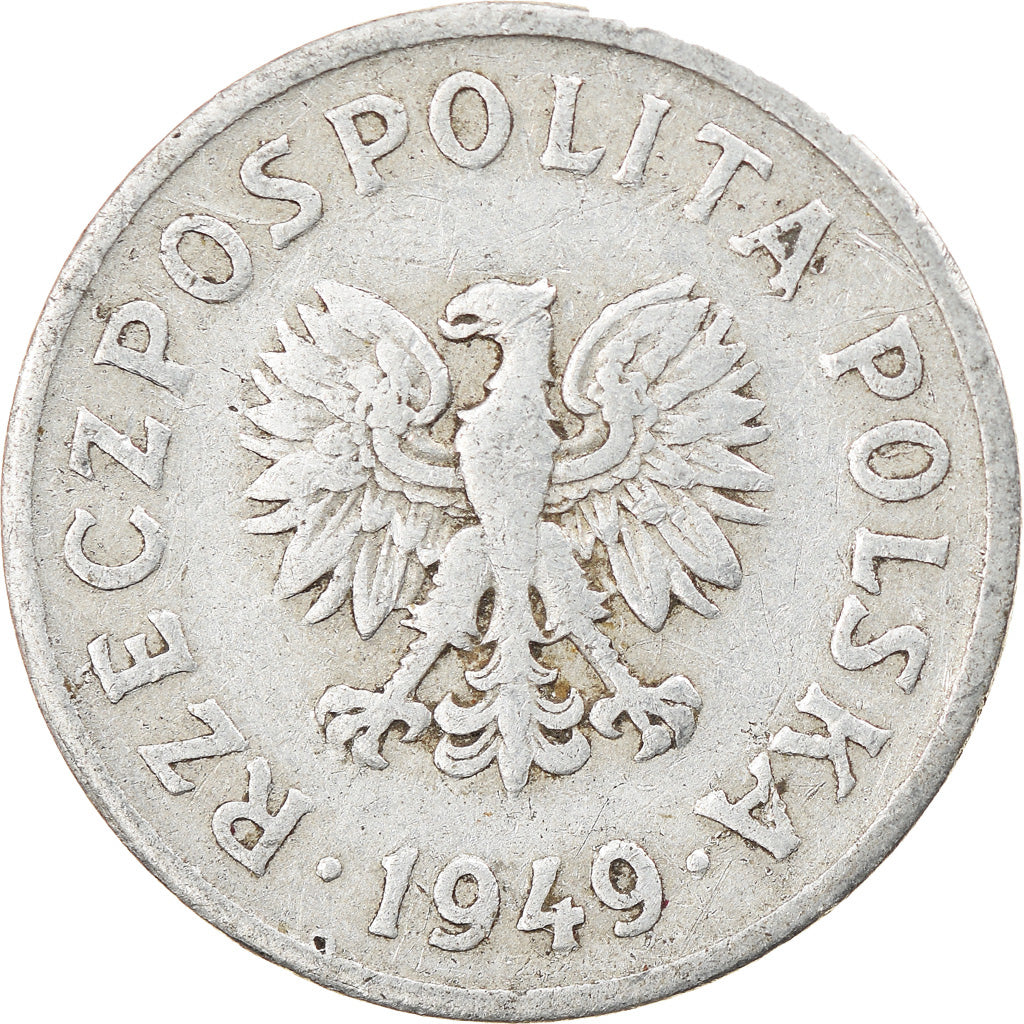 Moneta, Polonia, 20 Groszy, 1949, Kremnica, MB+, Rame-nichel, KM:43