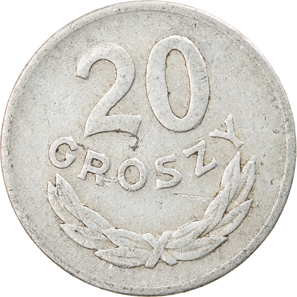 Moneta, Polonia, 20 Groszy, 1949, Kremnica, MB+, Rame-nichel, KM:43
