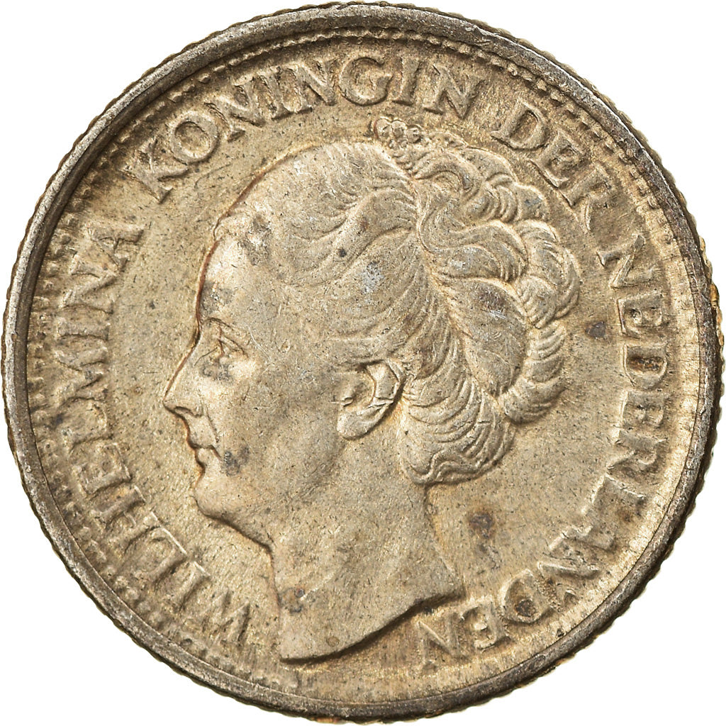 Coin, Netherlands, Wilhelmina I, 10 Cents, 1944, AU(55-58), Silver, KM:163