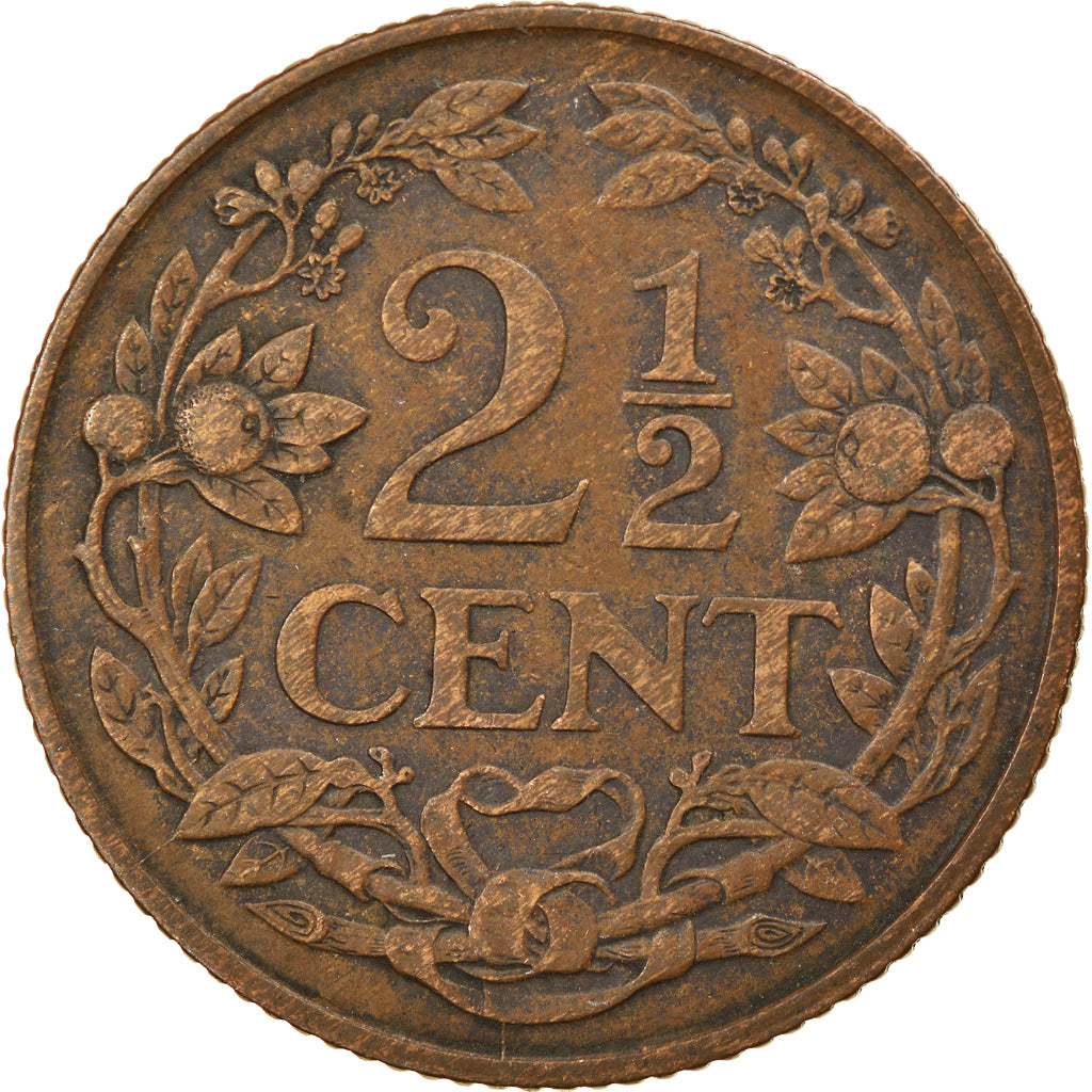 Coin, Netherlands, Wilhelmina I, 2-1/2 Cent, 1916, EF(40-45), Bronze, KM:150