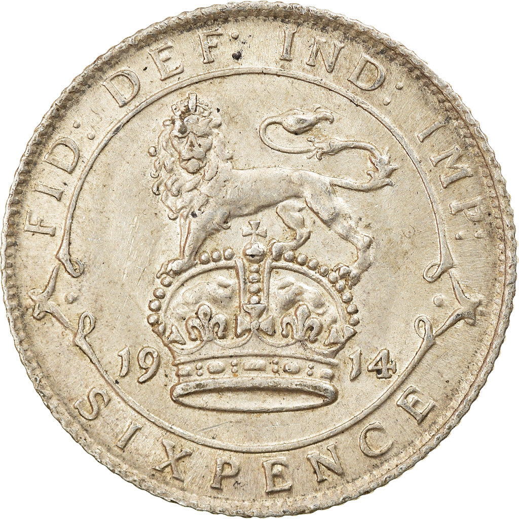 Monnaie, Grande-Bretagne, George V, 6 Pence, 1914, SUP, Argent, KM:815