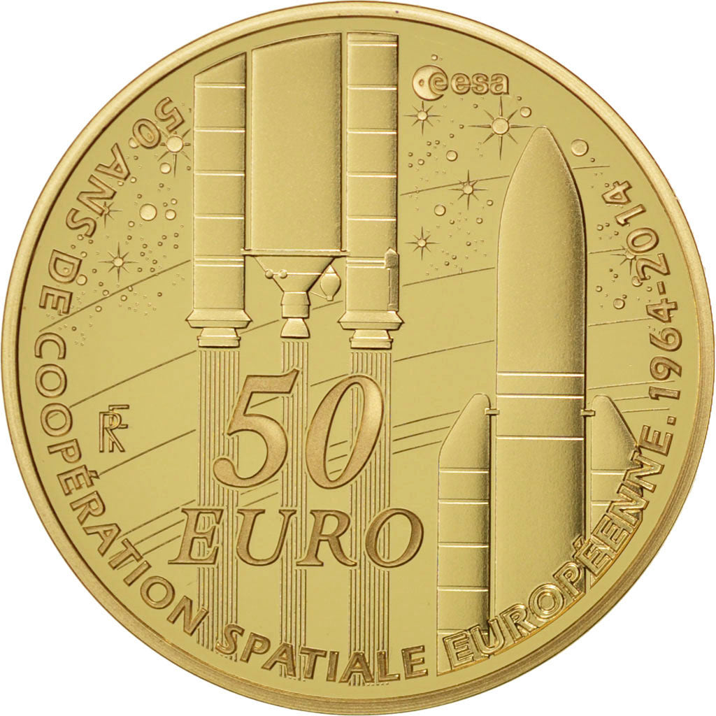 France, 50 Euro, 2014, MS(65-70), Gold, 8.45