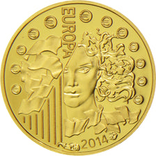 Moneta, Francia, 5 Euros, 2014, FDC, Oro