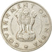 Moeda, ÍNDIA - REPÚBLICA, 1/2 Rupee, 1956, Calcutta, EF(40-45), Níquel
