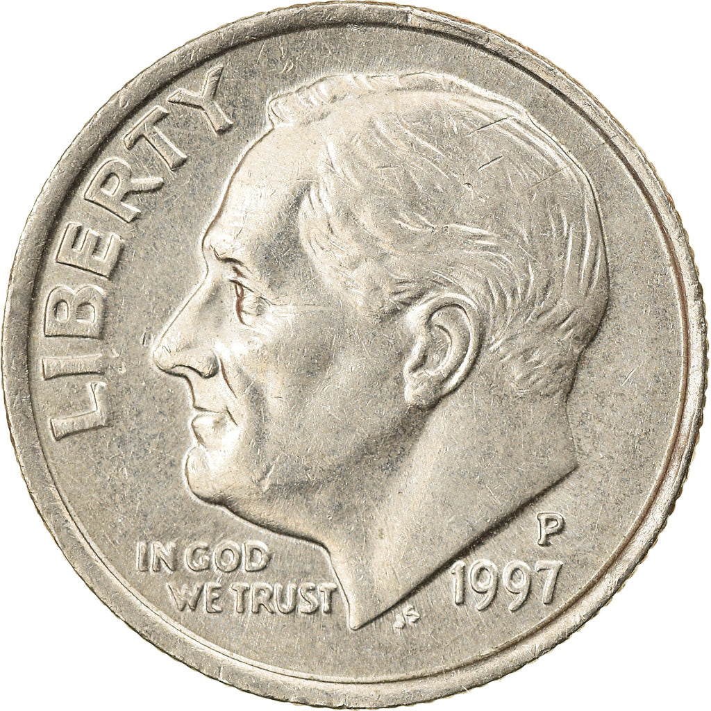 Moneta, Stati Uniti, Roosevelt Dime, Dime, 1997, U.S. Mint, Philadelphia, BB