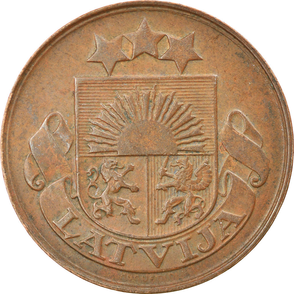 Münze, Latvia, 5 Santimi, 1922, SS, Bronze, KM:3