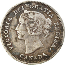 Münze, Kanada, Victoria, 5 Cents, 1890, S+, Silber, KM:2