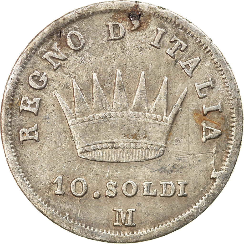 Münze, Italien Staaten, KINGDOM OF NAPOLEON, Napoleon I, 10 Soldi, 1811, Milan