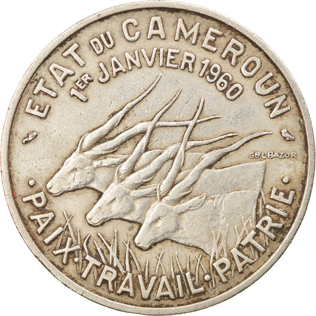 Moneta, Camerun, 50 Francs, 1960, Paris, BB, Rame-nichel, KM:13