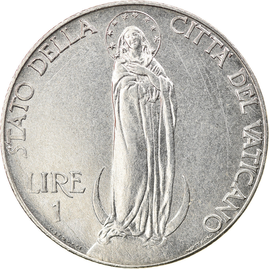 Munten, Vaticaanstad, Pius XII, Lira, 1941, PR, Stainless Steel, KM:26a