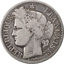 FRANCE, Cérès, 2 Francs, 1850, Paris, KM #760.1, VF(20-25), Silver, Gadoury #522