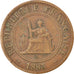Moneta, INDOCINA FRANCESE, Cent, 1885, Paris, BB, Bronzo, KM:1