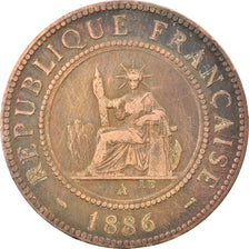 Münze, FRENCH INDO-CHINA, Cent, 1886, Paris, SS, Bronze, KM:1