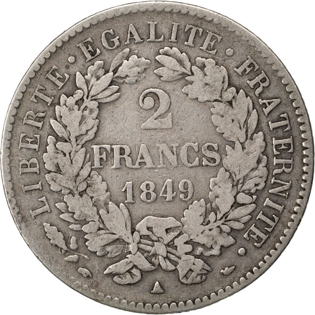 IIème République, 2 Francs Cérès, 1849 A Paris