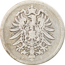 Monnaie, GERMANY - EMPIRE, Wilhelm I, Mark, 1875, Stuttgart, B+, Argent, KM:7