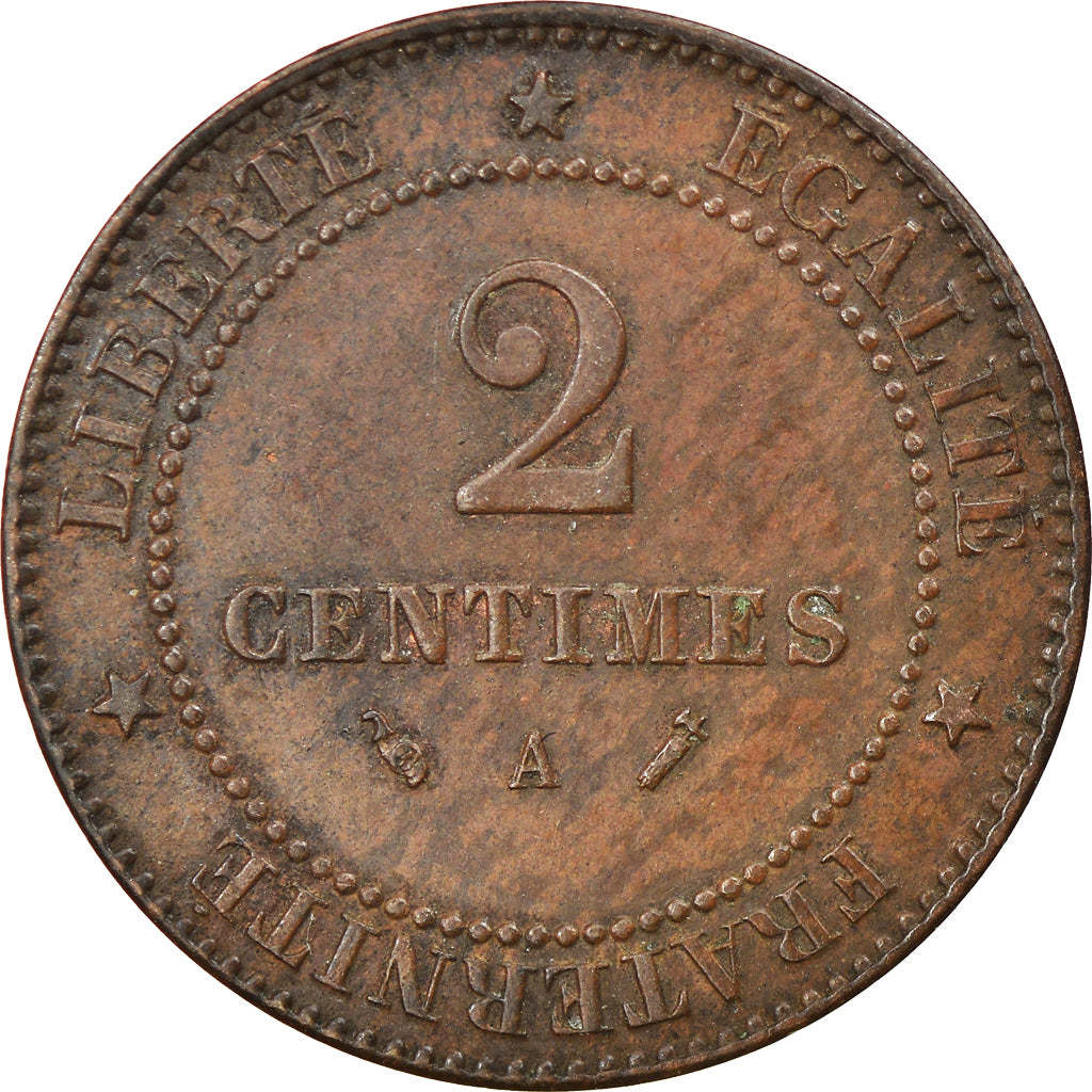 Münze, Frankreich, Cérès, 2 Centimes, 1891, Paris, VZ, Bronze, KM:827.1