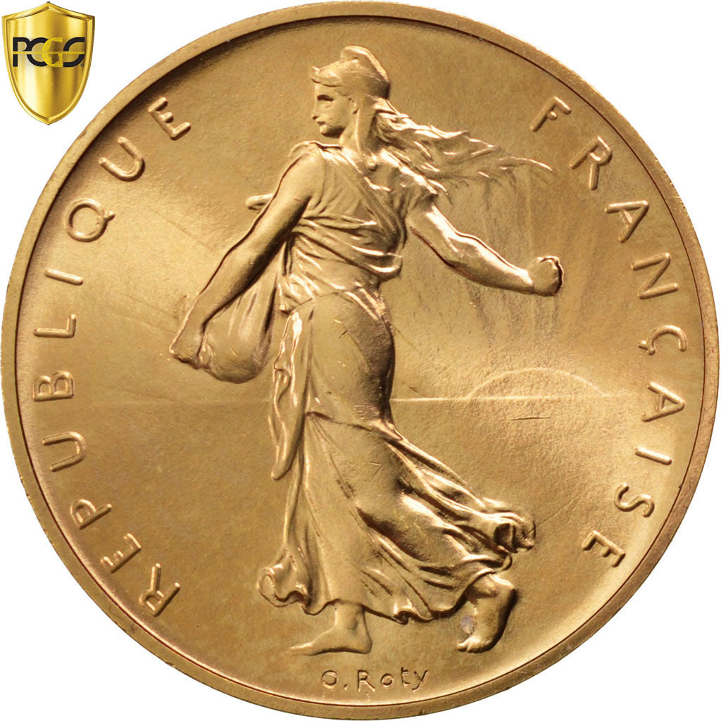 France, Franc, 1972, Paris, Gold, Piefort, KM:P454, PCGS SP68