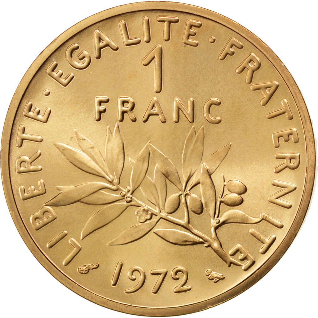 France, Franc, 1972, Paris, Gold, Piefort, KM:P454, PCGS SP68