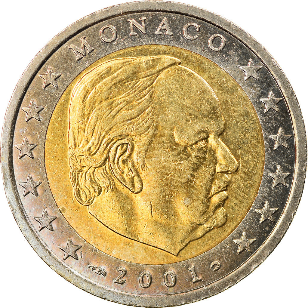 Monaco, 2 Euro, 2001, Paris, SPL-, Bi-metallico, KM:186