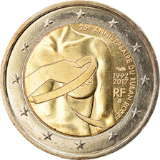 France, 2 Euro, 25e Anniversaire du ruban rose, 2017, SPL, Bi-Metallic