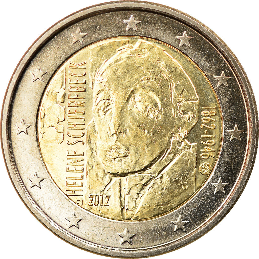 Finnland, 2 Euro, Helene Schjerfbeck, 2012, VZ, Bi-Metallic, KM:182