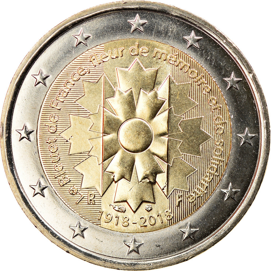 France, 2 Euro, Le Bleuet de France, 2018, SUP, Bi-Metallic
