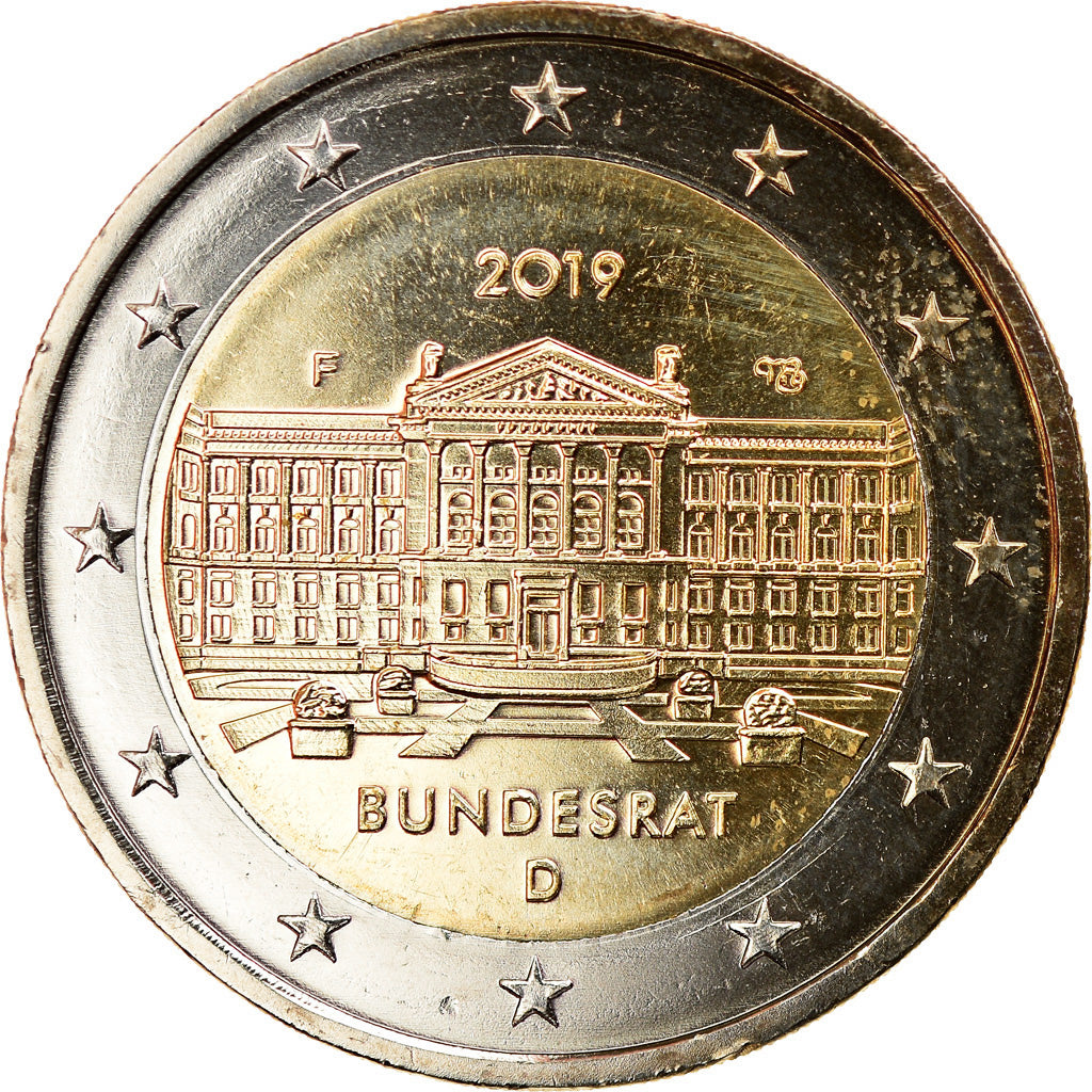 Federale Duitse Republiek, 2 Euro, Bundesrat, 2019, Stuttgart, PR, Bi-Metallic