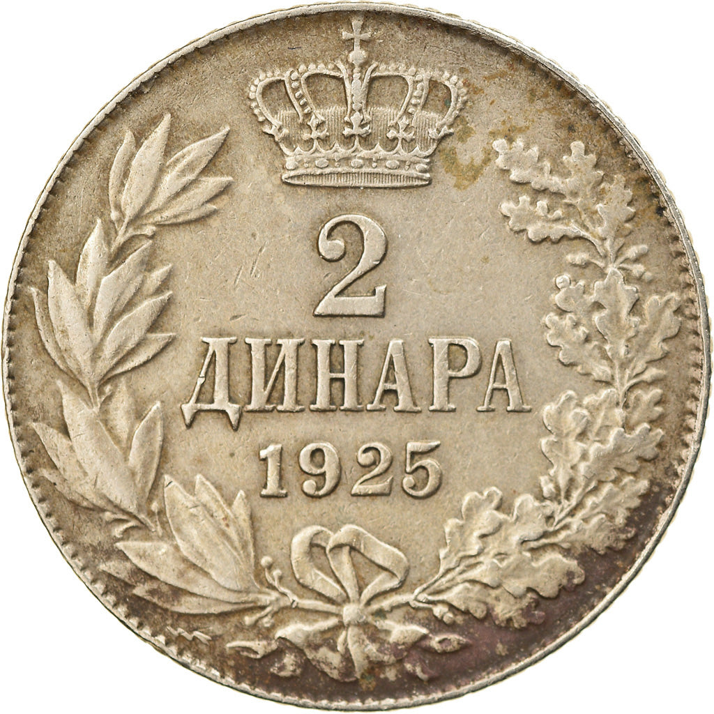 Monnaie, Yougoslavie, Alexander I, 2 Dinara, 1925, SUP, Nickel-Bronze, KM:6