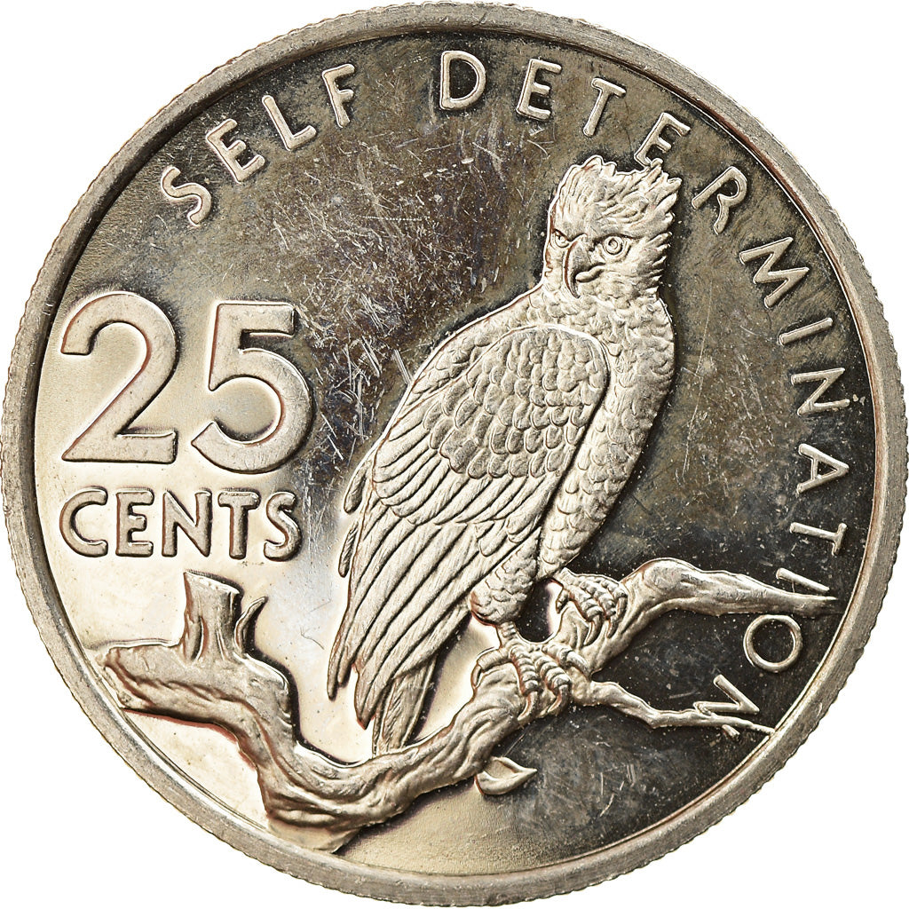 Coin, Guyana, 25 Cents, 1976, Franklin Mint, AU(55-58), Copper-nickel, KM:40