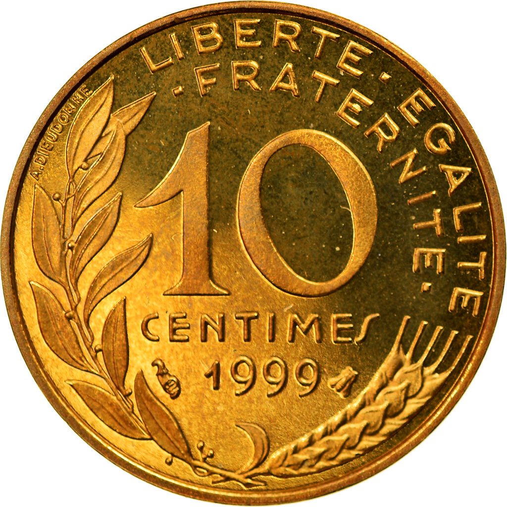 Moneta, Francia, Marianne, 10 Centimes, 1999, Paris, Proof, FDC
