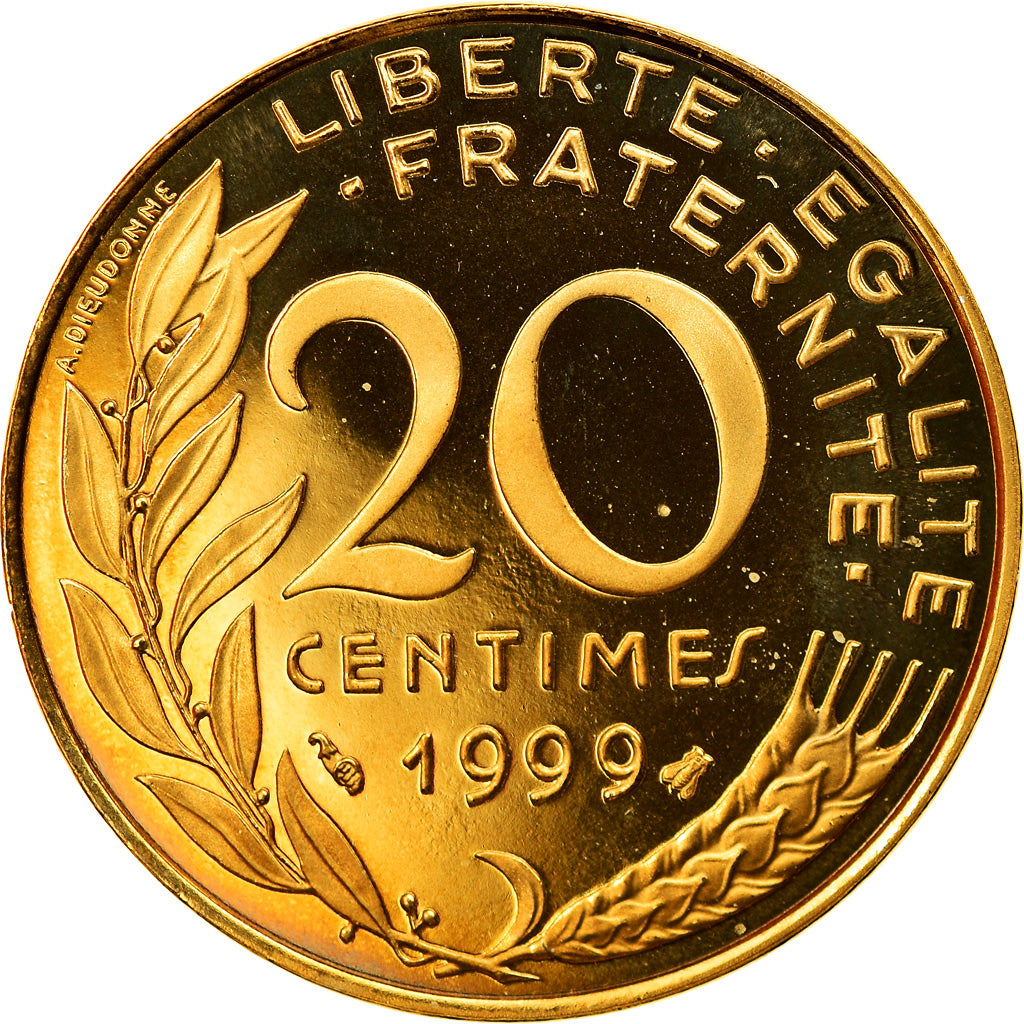 Münze, Frankreich, Marianne, 20 Centimes, 1999, Paris, Proof, STGL