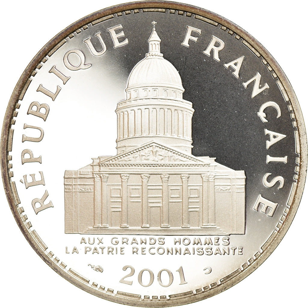 Moneta, Francia, Panthéon, 100 Francs, 2001, Proof, FDC, Argento, Gadoury:898a