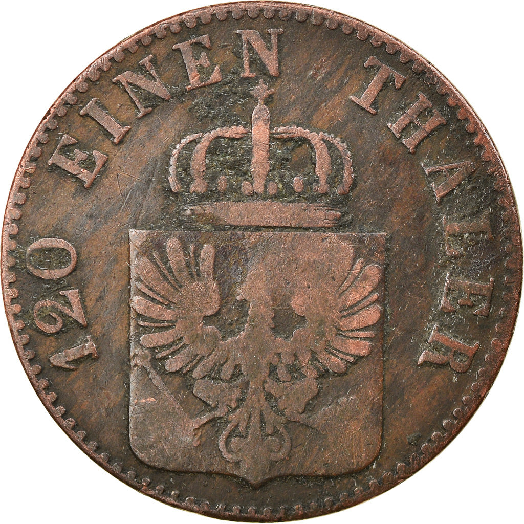 Moneta, Landy niemieckie, PRUSSIA, Friedrich Wilhelm IV, 3 Pfennig, 1852