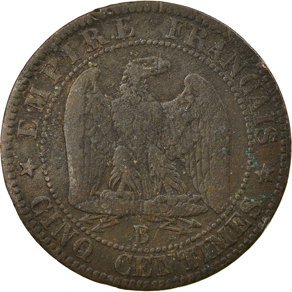 Munten, Frankrijk, Napoleon III, Napoléon III, 5 Centimes, 1853, Rouen, FR+