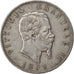 ITALY, 5 Lire, 1869, Milan, KM #8.3, VF(30-35), Silver, 24.80
