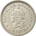 Moneda, Argentina, Peso, 1957, EBC, Níquel recubierto de acero, KM:57