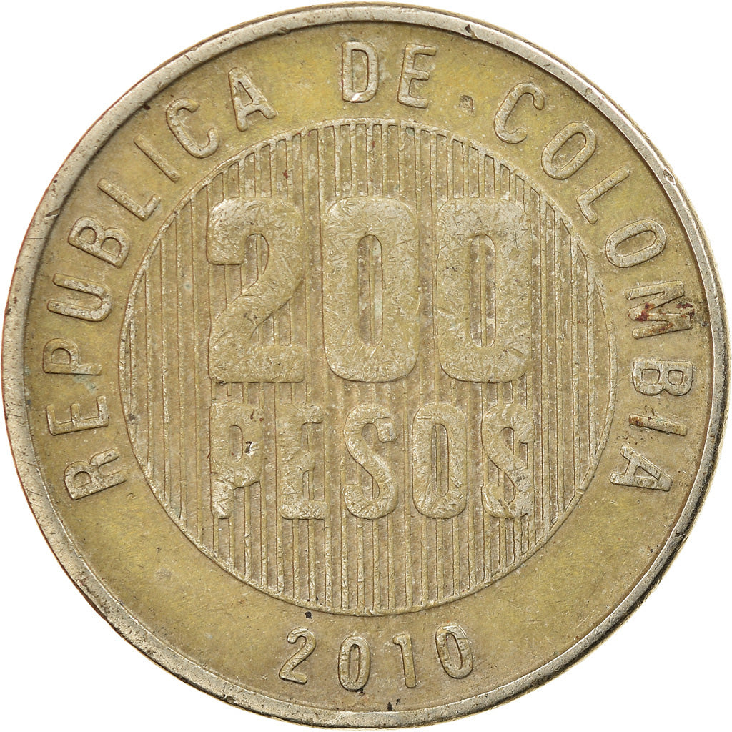 Monnaie, Colombie, 200 Pesos, 2010, TTB, Copper-Nickel-Zinc, KM:287