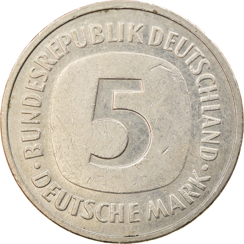 Coin, GERMANY - FEDERAL REPUBLIC, 5 Mark, 1987, Stuttgart, EF(40-45)