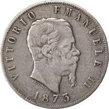 Monnaie, Italie, Vittorio Emanuele II, 5 Lire, 1873, Milan, TB, Argent, KM:8.3