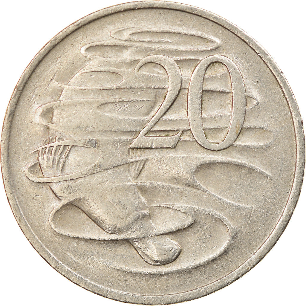 Münze, Australien, Elizabeth II, 20 Cents, 1972, SS, Copper-nickel, KM:66