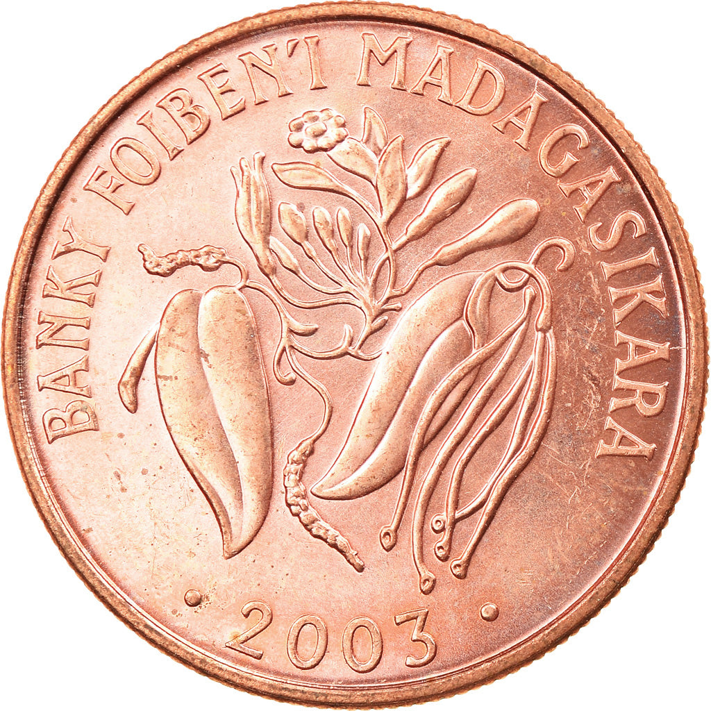 Moneta, Madagascar, 2 Ariary, 2003, Royal Canadian Mint, SPL-, Acciaio placcato