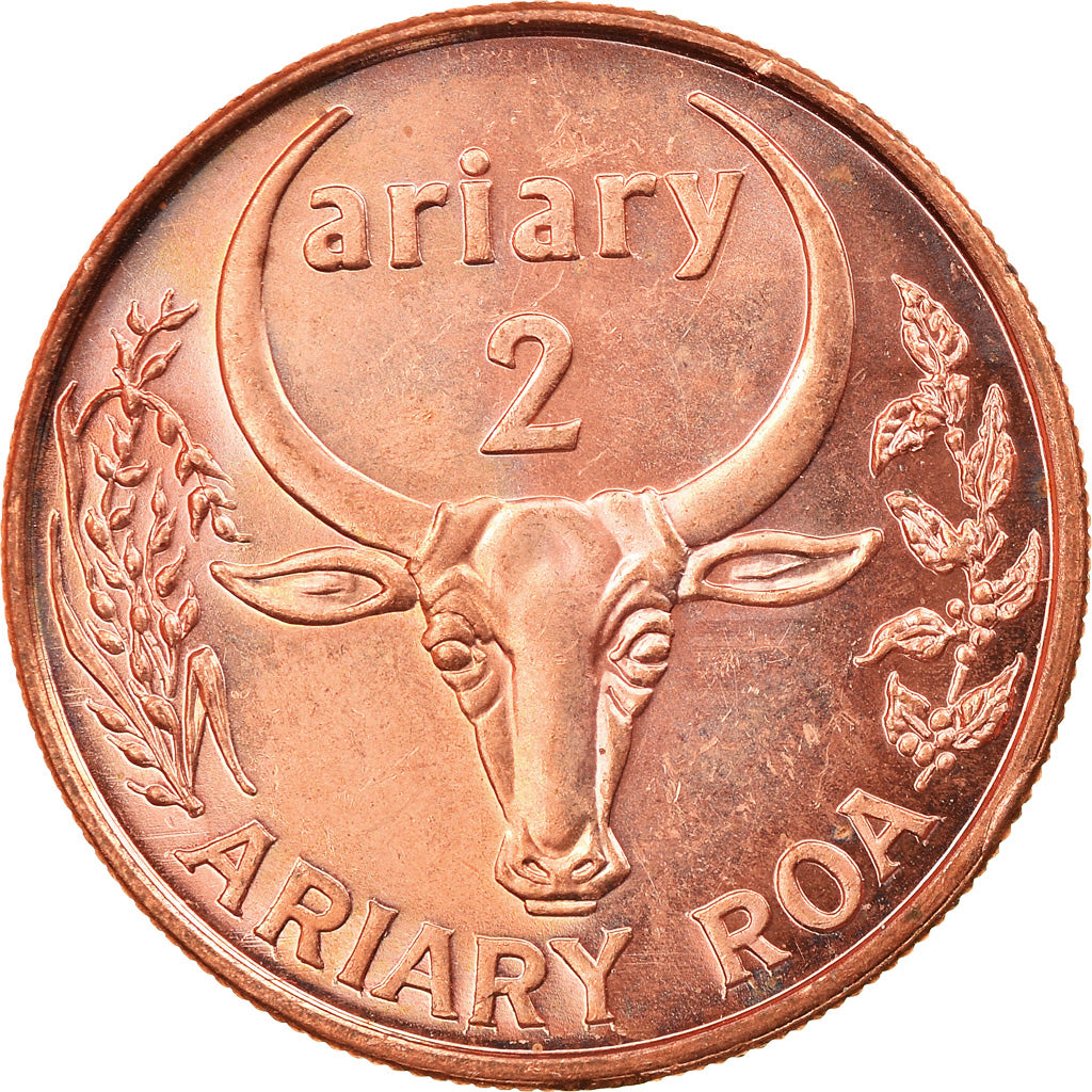 Moneta, Madagascar, 2 Ariary, 2003, Royal Canadian Mint, SPL-, Acciaio placcato