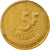 Moeda, Bélgica, 5 Francs, 5 Frank, 1989, EF(40-45), Latão ou Alumínio-Bronze