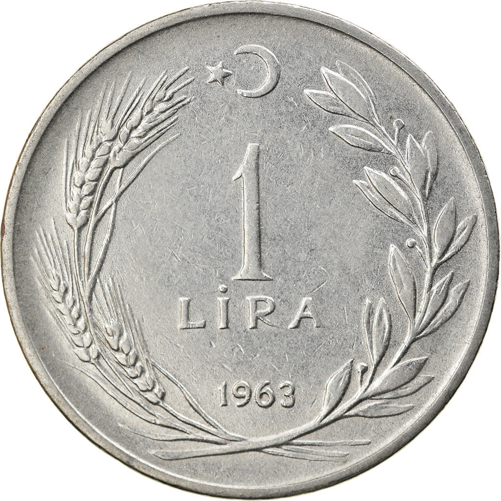 Coin, Turkey, Lira, 1963, EF(40-45), Stainless Steel, KM:889a.1