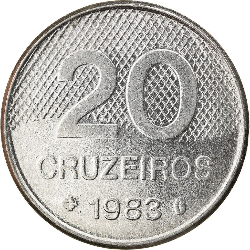 Munten, Brazilië, 20 Cruzeiros, 1983, ZF, Stainless Steel, KM:593.1