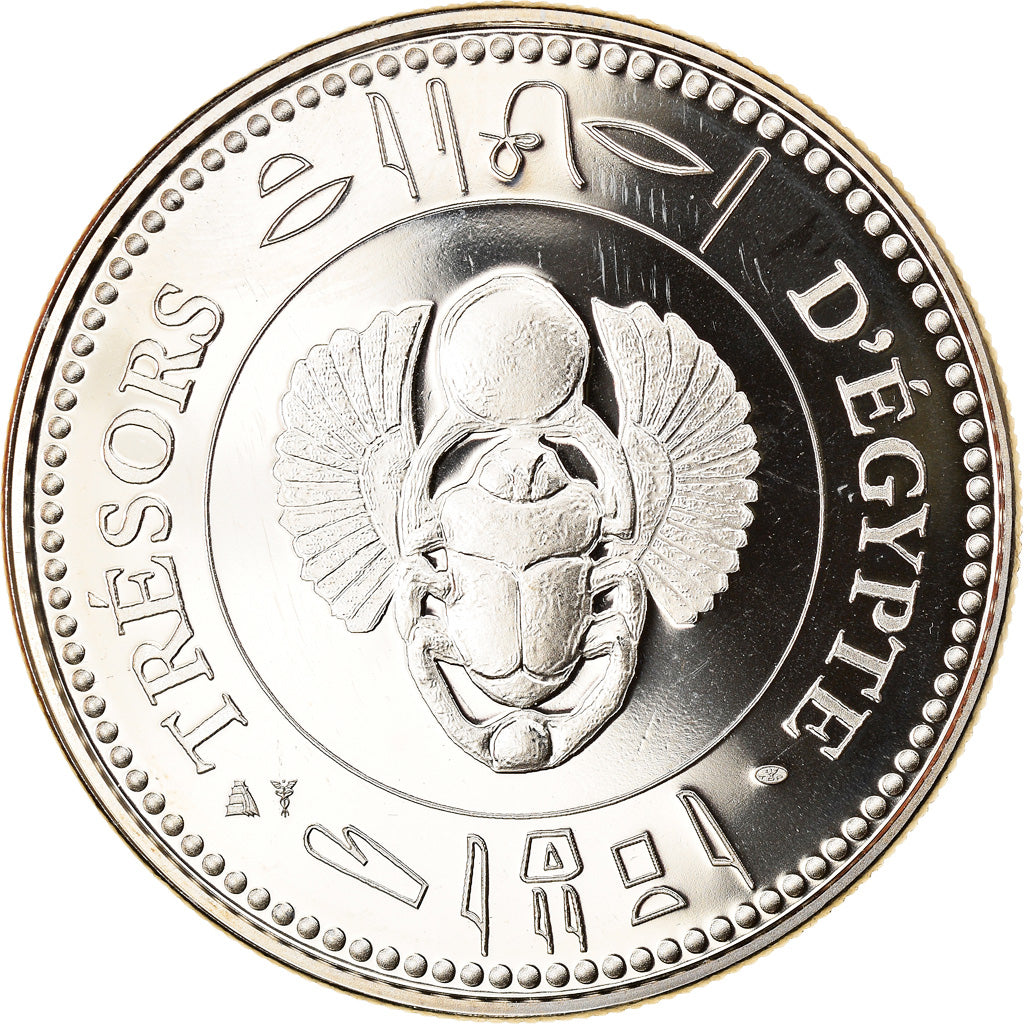 Egypt, Medal, Trésors d'Egypte, Bastet, History, MS(65-70), Copper-nickel