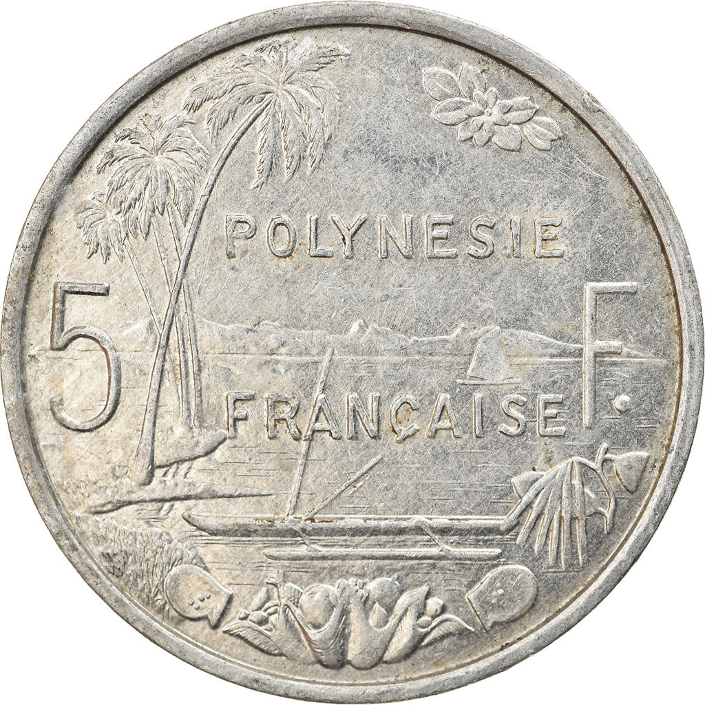 Moneta, Polinezja Francuska, 5 Francs, 1999, Paris, EF(40-45), Aluminium, KM:12