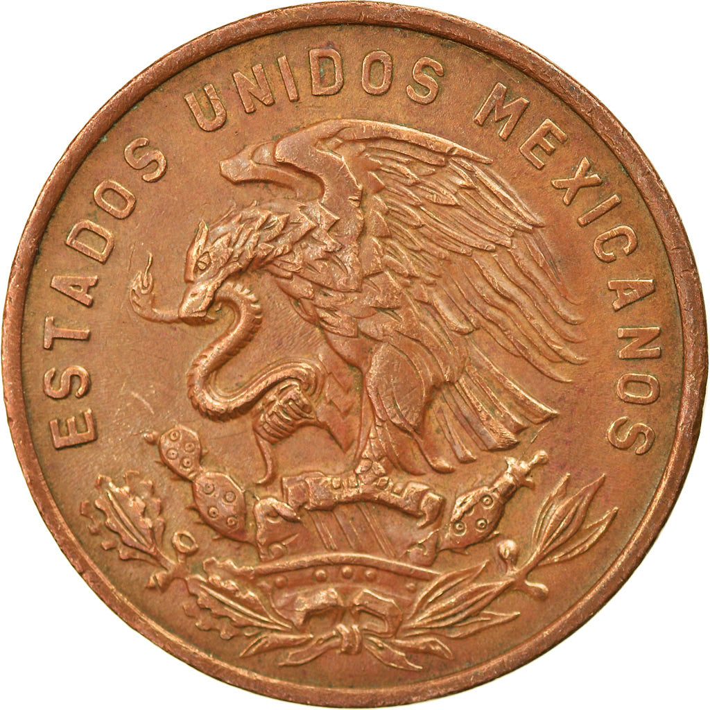 Coin, Mexico, 20 Centavos, 1970, Mexico City, EF(40-45), Bronze, KM:440